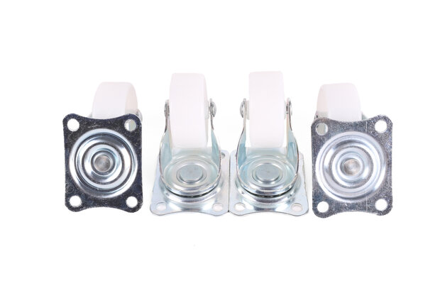 Zwenkwiel set 50 mm wit 4 dlg