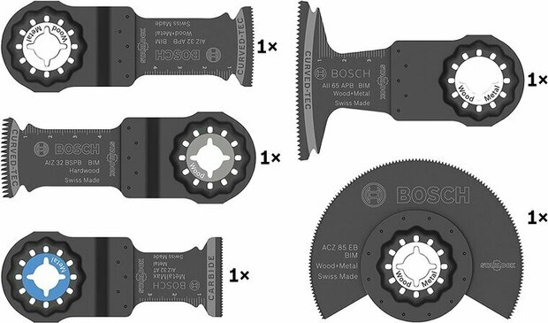 Bosch 2608664131 zaagblad set 5-delig 162 x 223 x 16mm - Hout / Metaal