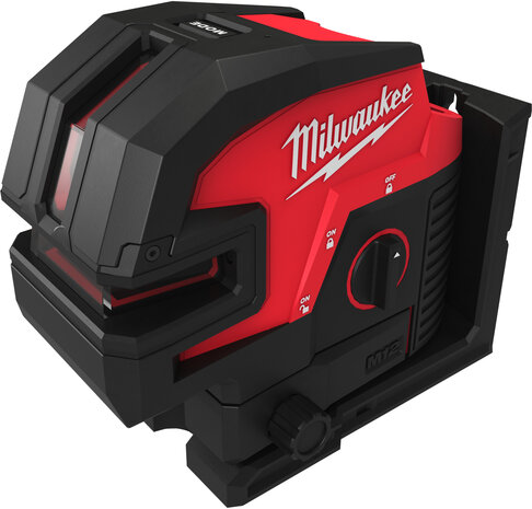 MILWAUKEE M12 CLLP4-0C accu-kruislijnlaser/loodlaser groen 4 punten in transportkoffer (zonder accu en lader) - 4933479202