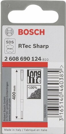 BOSCH BLAUW ACCESSOIRES 2608690124 Platte beitels RTec Sharp SDS max 400 mm
