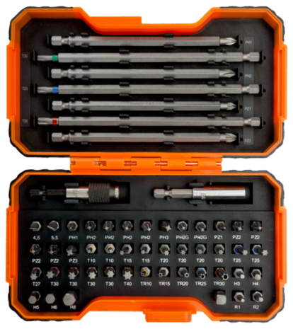 Bahco 59/S54BC-IP 54-delige Bitset in kunststof box