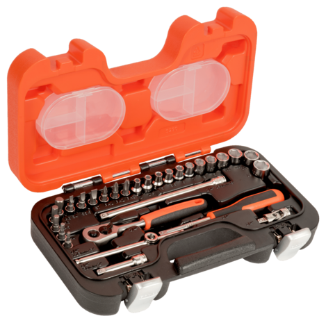 BAHCO S290 Dopsleutelset 1/4" 6-kant Metrisch 4-13 mm 29-delig