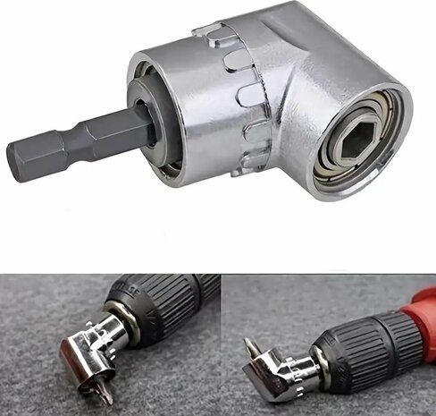 Haakse Schroevendraaier - 105&deg; - Haakse Adapter - Haakse Bithouder - Universeel - 1 Stuk